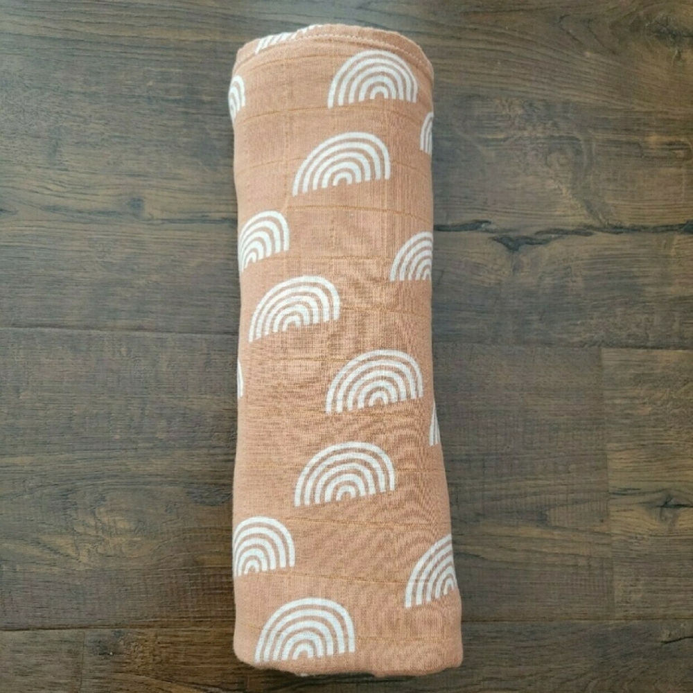 Rainbow Muslin Swaddle